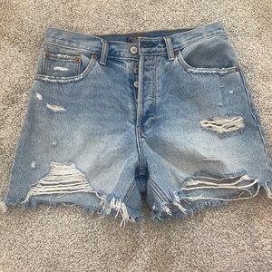 A&F High Rise 4” Mom Shorts